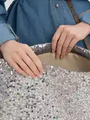 Серый сумка клатч блестящая с паетками на праздник, на новый год, выпускной, на свадьбу