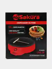Красный блинница электрическая Sakura SA-7418R, 900 Вт, 20 см