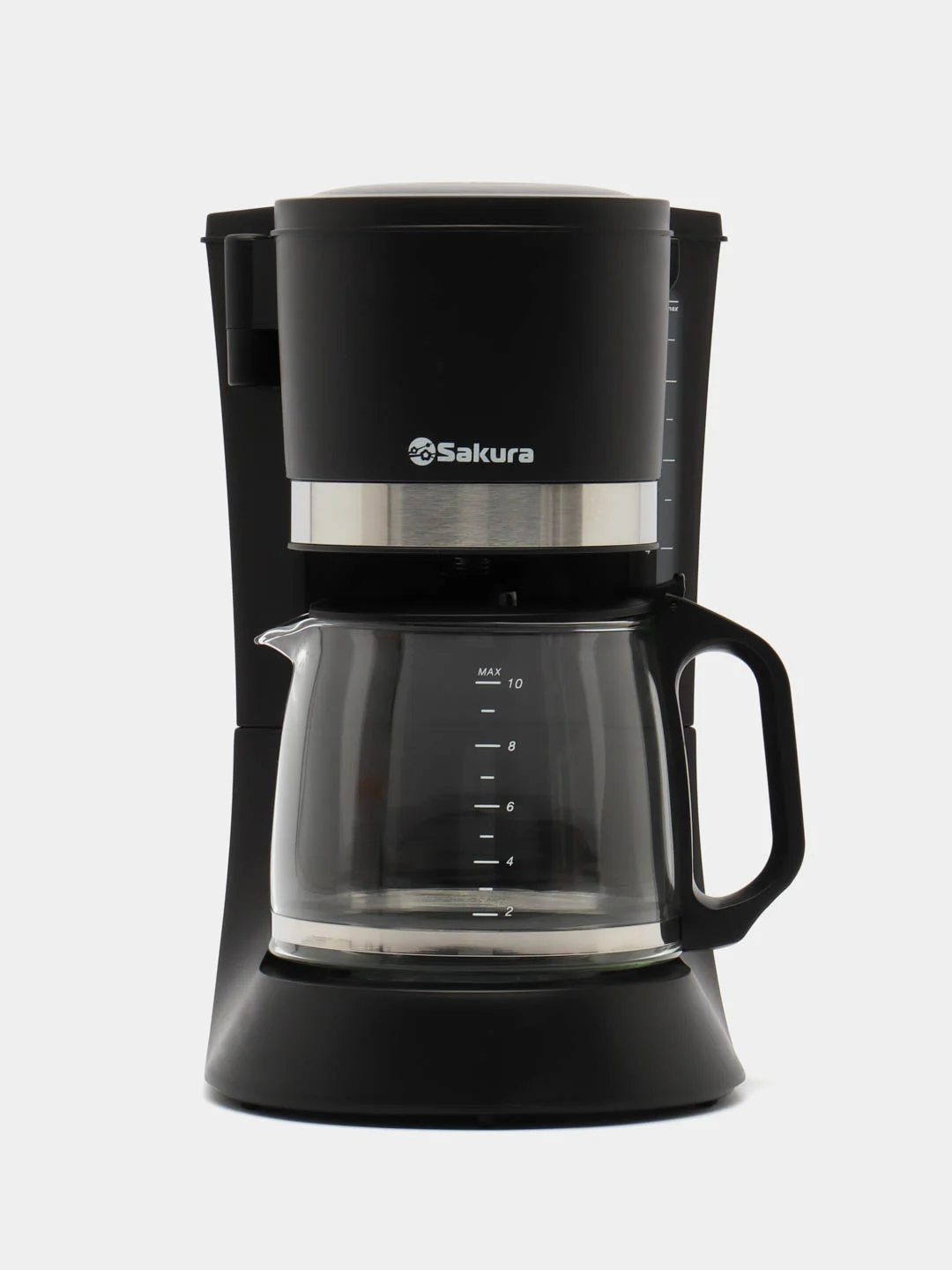 Черный кофеварка капельная электрическая Sakura SA-6117BK, 1,2 л