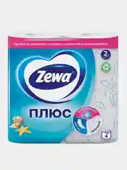 Туалетная бумага Zewa Плюс Свежесть океана, 2 слоя, 4 рулона