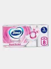 Туалетная бумага Zewa Deluxe Орхидея, 3 слоя, 8 рулонов