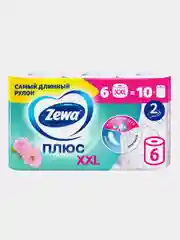 Туалетная бумага Zewa Плюс XXL Цветы, 2 слоя, 6 рулонов