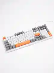 Белый клавиатура механическая, игровая, с RGB подсветкой 9 режимов, WOLF K3, белая и черная