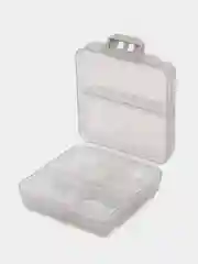 Серый таблетница, 7х7,8х3,5 см, 6 секций, складная, квадрат, цвет МИКС