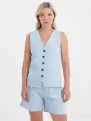 Ледяной костюм с жилеткой и шортами
