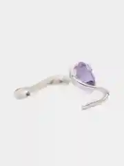 Лавандовый серьги с фианитами