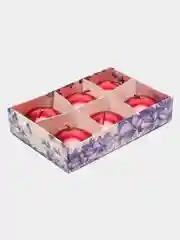Вишнёвый свечи овальные "Набор свечей", 6 штук / 4 х 2 см
