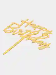 Топпер "Happy Birthday", золото, Дарим Красиво