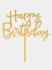 Топпер "Happy Birthday", золото, Дарим Красиво