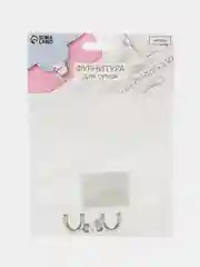 Крепления для ручек на сумку, металлические, 1,8 х 1,5 х 0,5 см, 2 шт, 4 винта