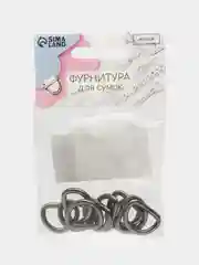 Полукольцо для сумок, d = 15 мм, толщина - 3 мм, 10 шт, цвет никель