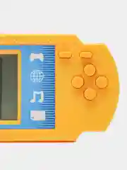 Желтый тетрис, в виде игровой консоли, знаменитая игра, тетрис классический