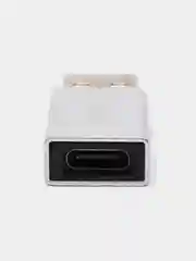 Серебряный переходник USB 2.0 на Type-C, адаптер