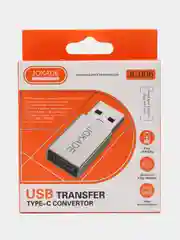 Серебряный переходник USB 2.0 на Type-C, адаптер