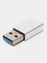 Серебряный переходник USB 2.0 на Type-C, адаптер