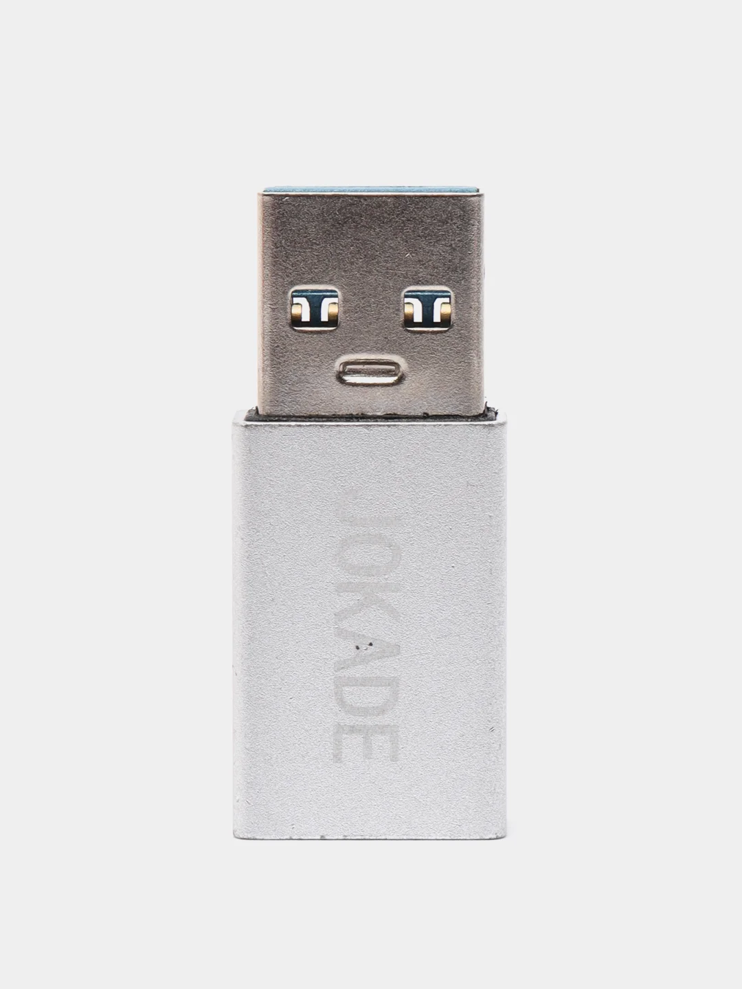 Серебряный переходник USB 2.0 на Type-C, адаптер