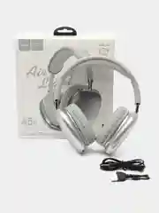 Серый меланж наушники беспроводные с микрофоном hoco W35, Bluetooth, USB Type-C, серый