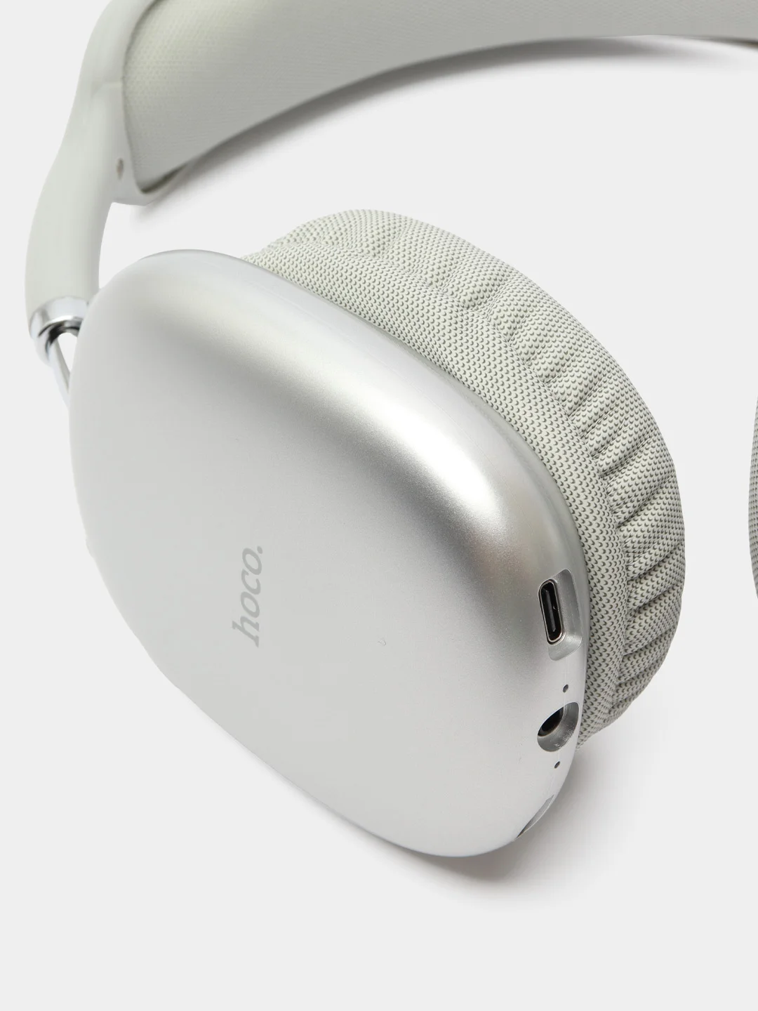 Серый меланж наушники беспроводные с микрофоном hoco W35, Bluetooth, USB Type-C, серый