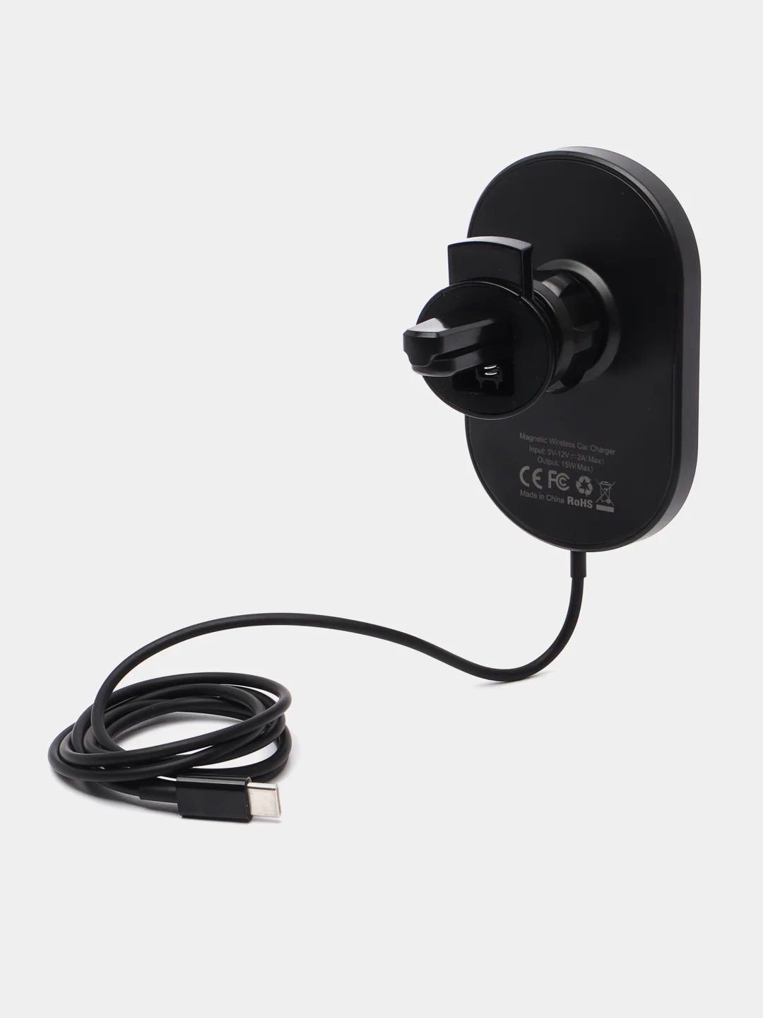 Автомобильный держатель Hoco CA90 (MagSafe 15W, в дефлектор) Черный