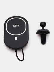 Автомобильный держатель Hoco CA90 (MagSafe 15W, в дефлектор) Черный
