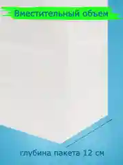Белый крафт пакет подарочный