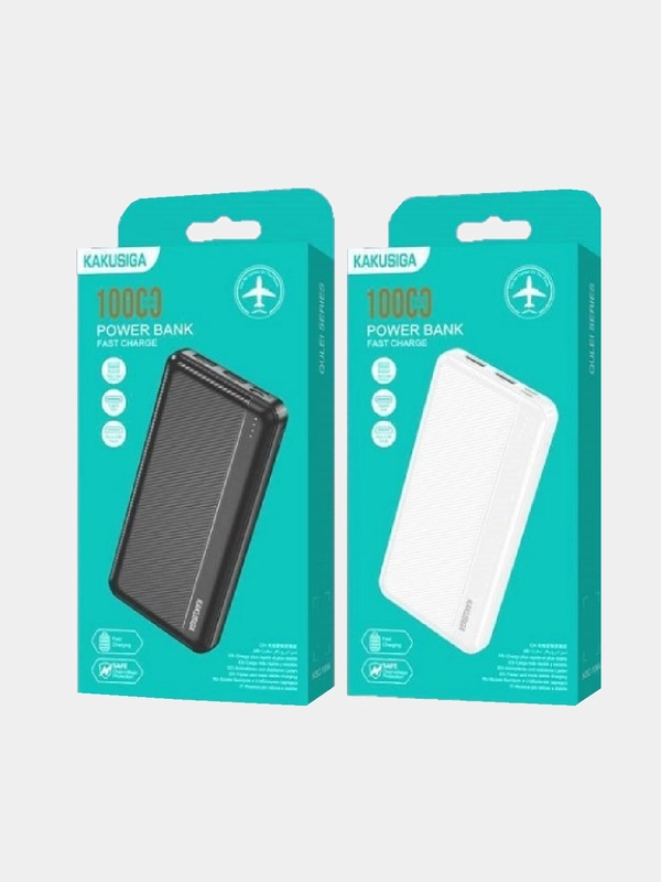 Портативный внешний аккумулятор Powerbank Kakusiga, 10000 мА/ч, USB
