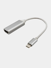 Переходник USB Type-C - DisplayPort - серебристый, 4K