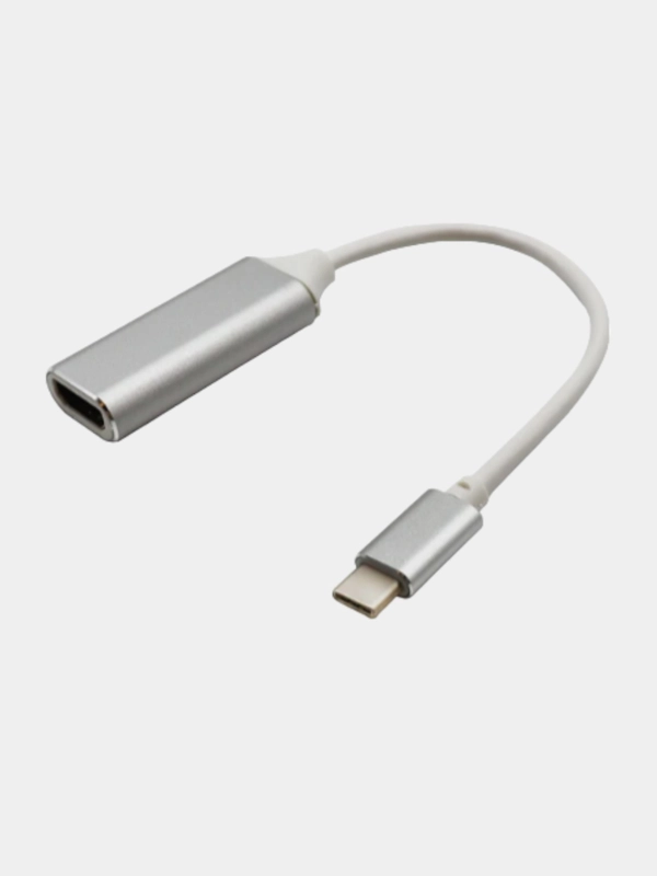 Переходник USB Type-C - DisplayPort - серебристый, 4K
