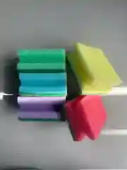 Губки для мытья посуды цветные, с выемкой, набор 5 и 10 шт