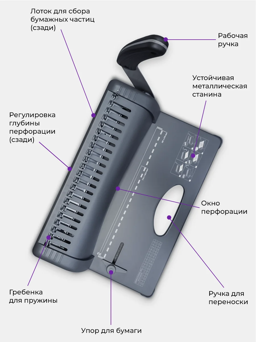 Брошюратор, ГЕЛЕОС БП-12, пробивает до 12 листов