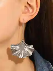 Серебряный серьги Листья/ массивные/вечерние/ Лепестки