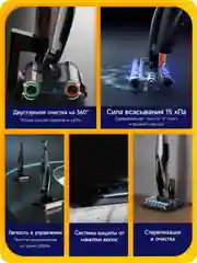 Серый пылесос вертикальный ручной Xiaomi Deerma DX115C /T3/T50W/моющий VX96W/DX888 / DEM-T20W