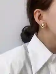Желтый серьги Капля/ Серьги круглые/ Серьги сердечки/ массивные