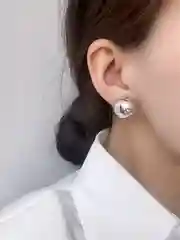 Серый металлик серьги Капля/ Серьги круглые/ Серьги сердечки/ массивные