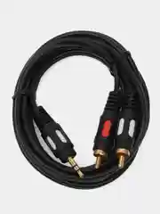 Кабель мини джек 3.5 мм на 2 RCA тюльпаны, 1.5м 3м 5м 10м