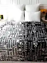Плед 150х200, 200х220 Павлина Black&White, черно-белый