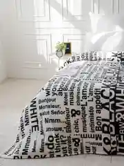 Плед 150х200, 200х220 Павлина Black&White, черно-белый