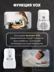 Радионяня беспроводная с обратной связью, ночник