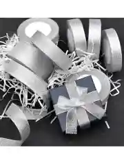 Тёмно-серый лента парчовая (10мм,15мм,20мм,25мм,40мм) длина 22 м,  блестящая для рукоделия и подарков