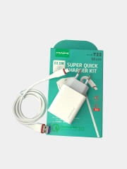 Зарядное устройство с быстрой зарядкой micro usb с кабелем. Quick charge 3.0 3A 22.5W