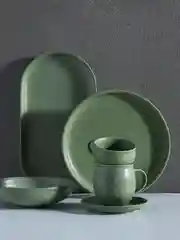 Кружка, 400 мл, 12,5х9,5х9,5 см, керамика, оливковый