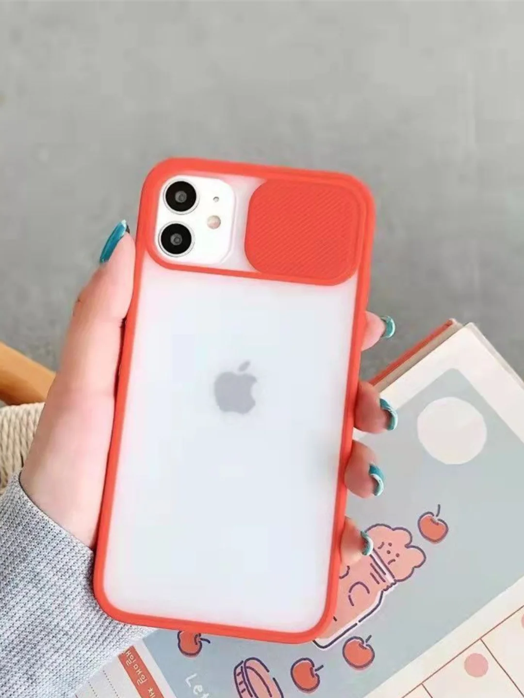 Красный чехол для айфон (iPhone) 11 Pro Max 12, 13, 14 Plus с защитой для камеры, пластиковый