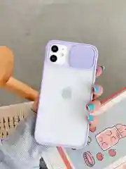 Лавандовый чехол для айфон (iPhone) 11 Pro Max 12, 13, 14 Plus с защитой для камеры, пластиковый