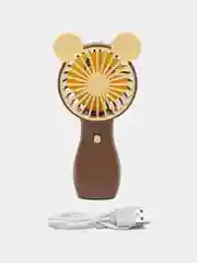 Коричневый портативный мини вентилятор, ручной, настольный USB