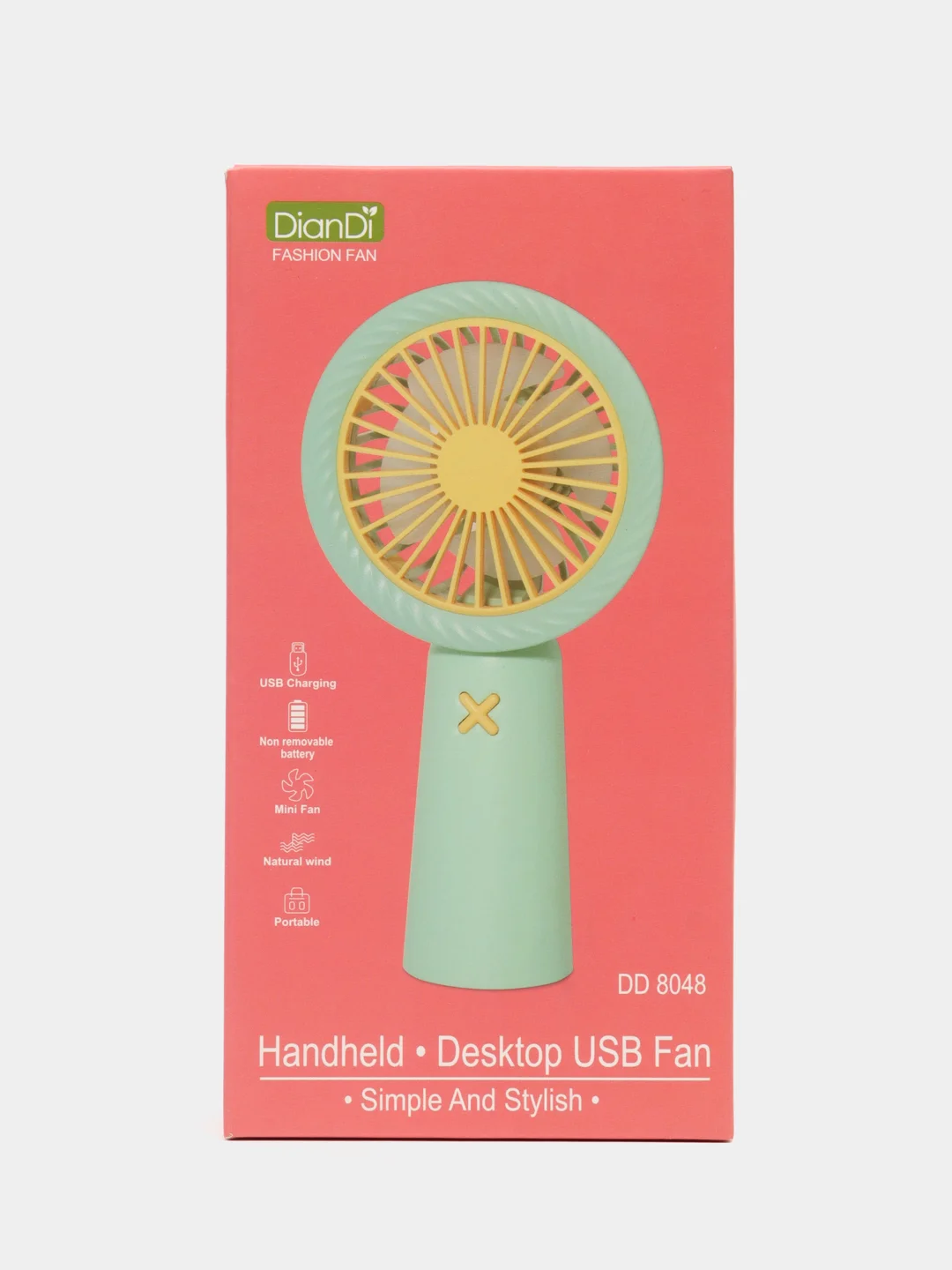Прозрачный портативный мини вентилятор, ручной, настольный USB