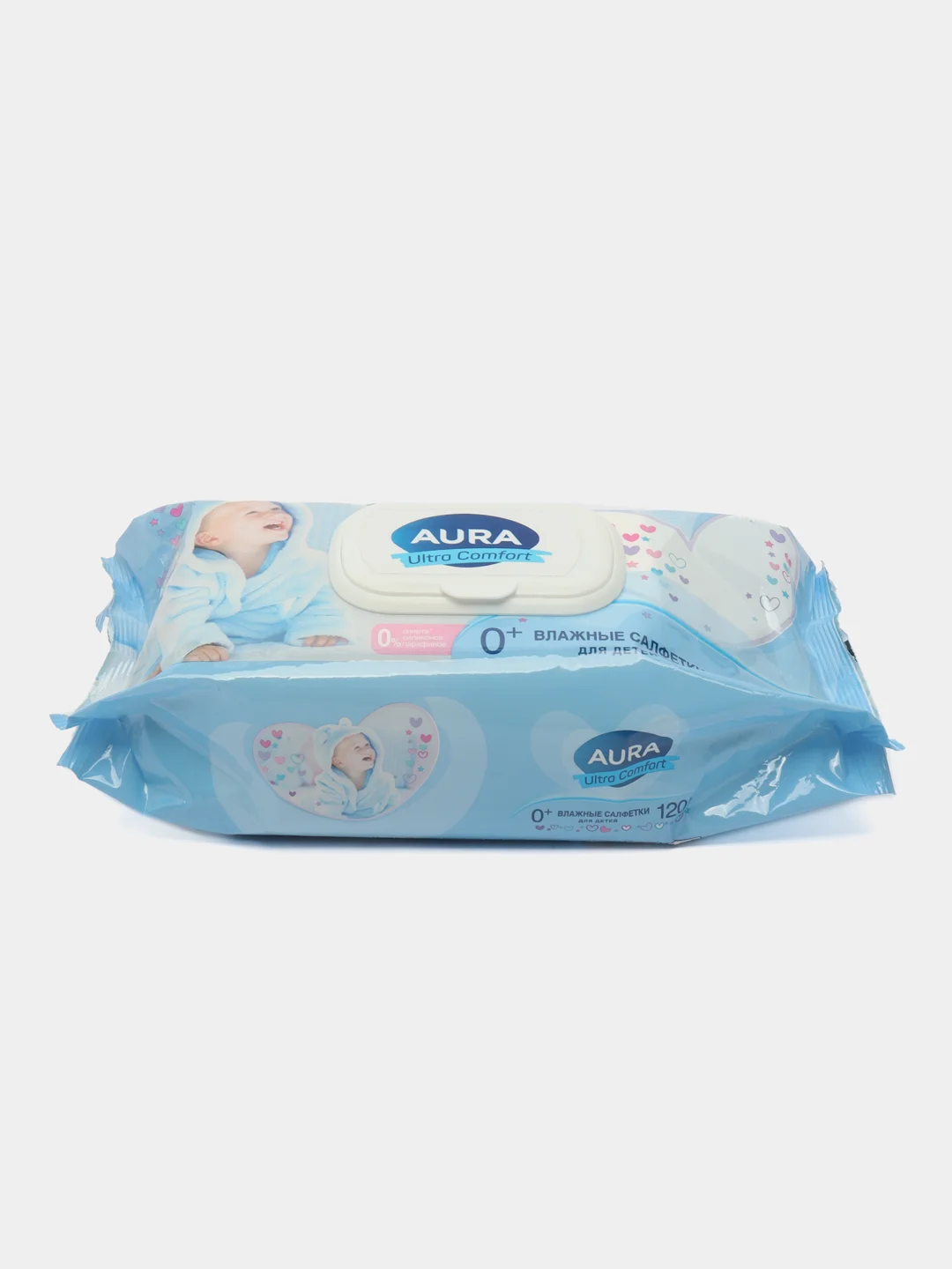 Детские влажные салфетки AURA 120шт