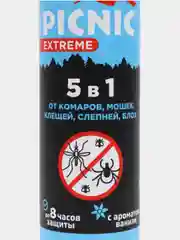 Picnic Extreme 5 в 1 от комаров, мошек, клещей, слепней, блох 150 мл