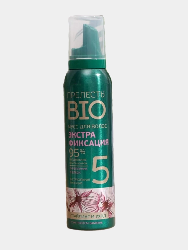 Мусс для волос Прелесть Bio Экстра фиксация укрепление и блеск 160 мл