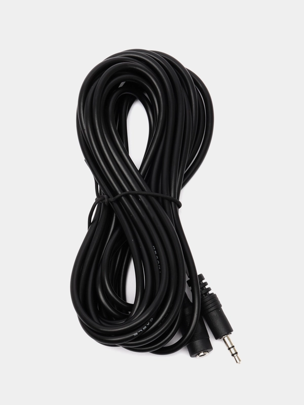 Кабель Jack 3.5 mm вилка <--> Jack 3.5 розетка, удлинитель, стерео-аудио, 5 м.