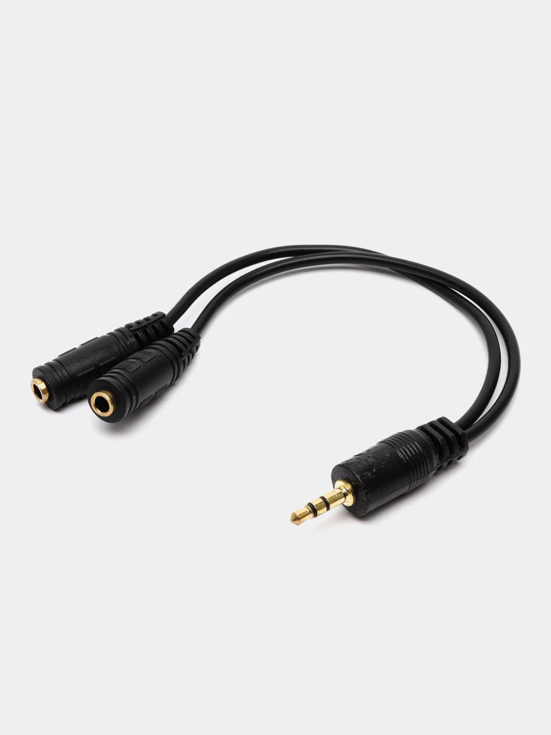 Разветвитель Jack 3,5 (3 pin) вилка - 2  Jack 3,5 (3 pin) розетка, длина 0,15 м.